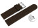 Schnellwechsel Uhrenarmband hydrophobiertes Leder Wasserfest  dunkelbraun 16mm Gold