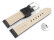 Schnellwechsel Uhrenarmband schwarzes weiches genarbtes Leder 22mm Gold