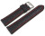 Uhrenarmband gepolstert Kroko Prägung Leder schwarz rote Naht 18mm 20mm 22mm 24mm 26mm 28mm