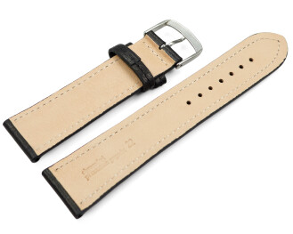 Uhrenarmband schwarz vegetabil gegerbtes Leder leicht...