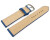 Uhrenarmband blau vegetabil gegerbtes Leder leicht gepolstert 12mm - 22mm