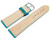 Uhrenarmband türkis vegetabil gegerbtes Leder leicht gepolstert 12mm - 22mm
