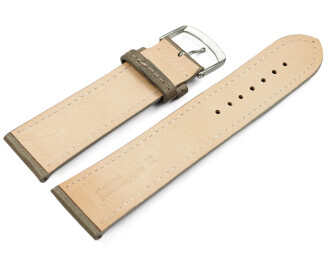 Uhrenarmband taupe vegetabil gegerbtes Leder leicht...