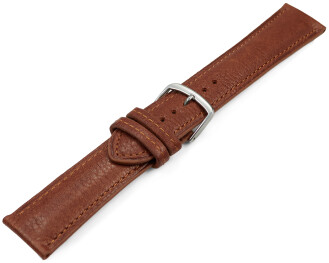 Uhrenarmband Kastanie vegetabil gegerbtes Leder leicht gepolstert 12mm - 22mm