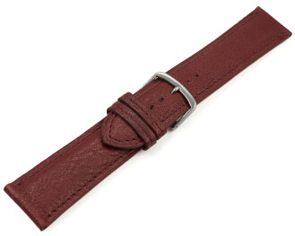 Uhrenarmband Bordeaux vegetabil gegerbtes Leder leicht gepolstert 12mm - 22mm