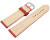 Uhrenarmband rot vegetabil gegerbtes Leder leicht gepolstert 12mm - 22mm