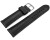 XL Uhrenarmband schwarz vegetabil gegerbtes Leder leicht gepolstert 12mm - 22mm