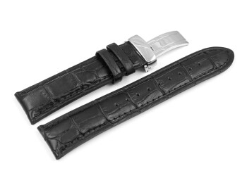Uhrenarmband Casio EF-527L-1AVEF, Leder, schwarz