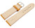 Uhrenarmband orange vegetabil gegerbtes Leder leicht gepolstert 22mm Stahl