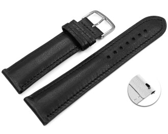 Schnellwechel Uhrenarmband schwarz vegetabil gegerbtes...