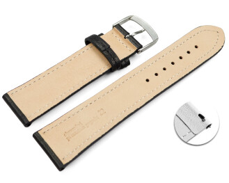 Schnellwechel Uhrenarmband schwarz vegetabil gegerbtes...