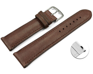 Schnellwechel Uhrenarmband braun vegetabil gegerbtes...