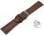 Schnellwechel Uhrenarmband braun vegetabil gegerbtes Leder leicht gepolstert 12mm - 22mm
