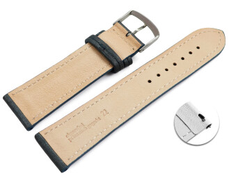 Schnellwechel Uhrenarmband graublau vegetabil gegerbtes...