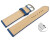 Schnellwechel Uhrenarmband blau vegetabil gegerbtes Leder leicht gepolstert 12mm - 22mm