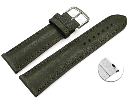 Schnellwechel Uhrenarmband Khaki vegetabil gegerbtes...