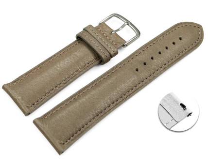 Schnellwechel Uhrenarmband taupe vegetabil gegerbtes...