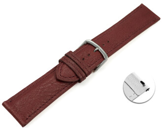 Schnellwechel Uhrenarmband Bordeaux vegetabil gegerbtes Leder leicht gepolstert 12mm - 22mm