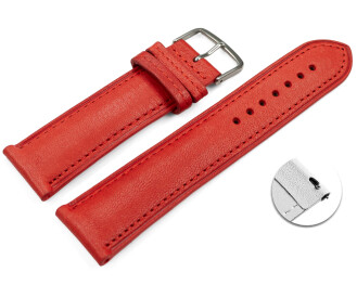 Schnellwechel Uhrenarmband rot vegetabil gegerbtes Leder...