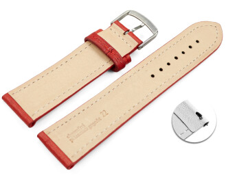 Schnellwechel Uhrenarmband rot vegetabil gegerbtes Leder...