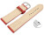 Schnellwechel Uhrenarmband rot vegetabil gegerbtes Leder leicht gepolstert 12mm - 22mm