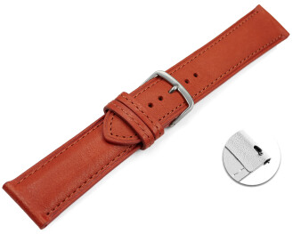 Schnellwechel Uhrenarmband Rost vegetabil gegerbtes Leder leicht gepolstert 12mm - 22mm