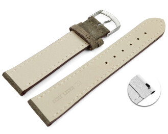 XS Schnellwechsel Uhrenarmband Taupe raues Velourleder...