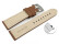 Schnellwechsel Uhrenband Sattelleder massives Leder hellbraun 18mm Stahl