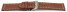 Schnellwechsel Uhrenband Sattelleder massives Leder rot-braun 22mm Gold