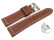 Schnellwechsel Uhrenband Sattelleder massives Leder rot-braun 22mm Gold