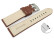 Schnellwechsel Uhrenband Sattelleder massives Leder rot-braun 22mm Gold