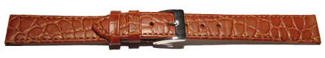 Schnellwechsel Uhrenarmband Leder braun Safari 16mm-Stahl