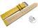 Schnellwechsel Uhrenarmband Leder gelb Safari 12mm-Stahl