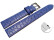 Schnellwechsel Uhrenarmband Leder blau Safari 18mm-Stahl
