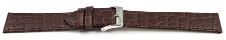 Schnellwechsel Uhrenarmband Leder dunkelbraun Safari 22mm-Gold
