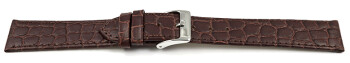 Schnellwechsel Uhrenarmband Leder dunkelbraun Safari 22mm-Gold