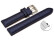 Schnellwechsel Uhrenarmband gepolstert HighTech Material Textiloptik blau 18mm-Gold