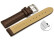 Schnellwechsel Uhrenarmband gepolstert HighTech Material Textiloptik braun 22mm-Stahl