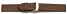 Schnellwechsel Uhrenarmband HighTech Textiloptik braun - orange u. weiße Naht 22mm-Stahl