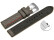 Schnellwechsel Uhrenarmband HighTech Textiloptik grau - rote u. schwarze Naht 22mm-Stahl