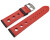 Uhrenarmband schwarz echt Leder Race rote Naht 18mm 20mm 22mm 24mm
