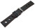 Uhrenarmband schwarz echt Leder Race braune Naht 18mm 20mm 22mm 24mm
