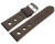 Uhrenarmband schwarz echt Leder Race braune Naht 22mm-Stahl