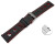 Schnellwechsel Uhrenarmband schwarz echt Leder Race rote Naht 22mm-Stahl