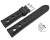 Schnellwechsel Uhrenarmband schwarz echt Leder Race braune Naht 18mm-Schwarz