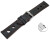 Schnellwechsel Uhrenarmband schwarz echt Leder Race braune Naht 20mm-Gold