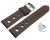 Schnellwechsel Uhrenarmband schwarz echt Leder Race braune Naht 20mm-Gold