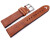 Uhrenarmband für Uhren mit festen Stegen am Gehäuse Clip Vintage hellbraun 18mm-Stahl