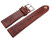 Uhrenarmband für Uhren mit festen Stegen am Gehäuse Clip Vintage dunkelbraun 22mm-Stahl