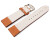 Uhrenarmband für Uhren mit festen Stegen am Gehäuse Clip Vintage dunkelbraun 22mm-Stahl